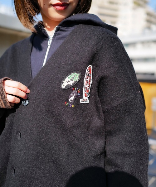 TCSS（ティーシーエスエス）の「CARDIGAN/Critical Slide(クリティカルスライド)TCSSアイコンキャラクター刺繍ツートンカーディガン（カーディガン/ボレロ・メンズ・ブルー/ブラック/グリーン/グレー・MEDIUM/LARGE/X-LARGE/SMALL）」の21枚目の写真