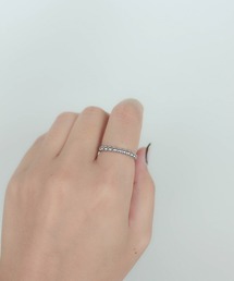 金属アレルギー対応/Eternity Beads Ring / サージカルステンレス/リング