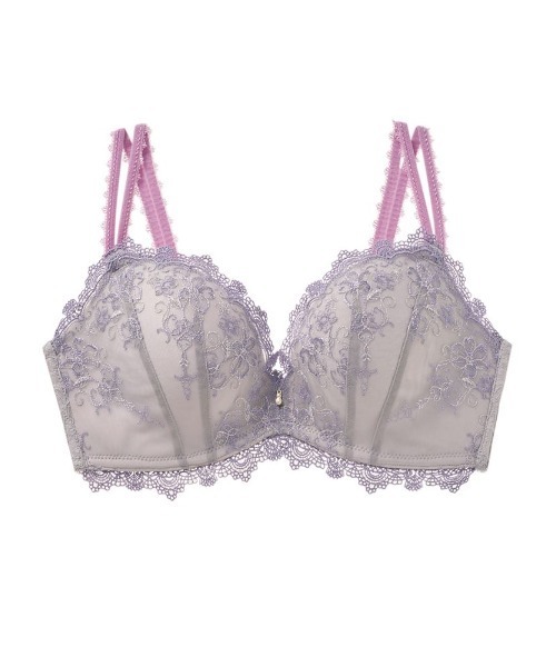 tutuanna（チュチュアンナ）の「ブラジャー [特盛ブラ]フラムールトワレブラ（ブラジャー・レディース・チャコール/グレー/オリーブ/エンジ/アイボリー/サックスブルー/ピンク/グレイッシュブルー・E75/C65/E70/A75/E65/C75/C70/D80/B65/D75/D65/D70/B75/A65/A70/B70/C80/E80）」の9枚目の写真