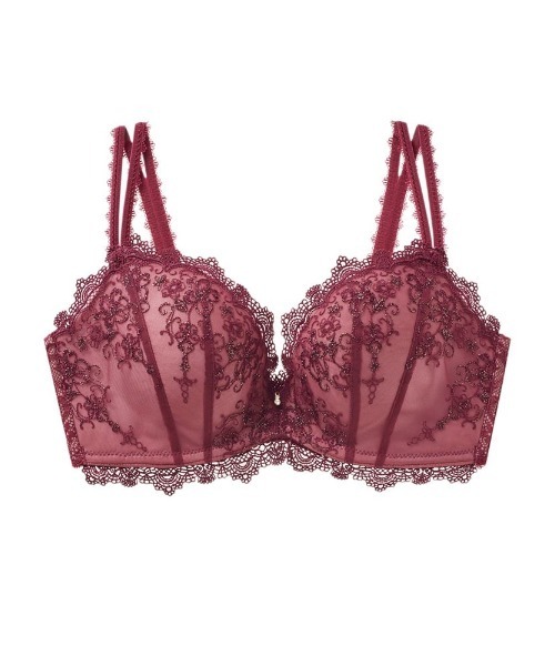 tutuanna（チュチュアンナ）の「ブラジャー [特盛ブラ]フラムールトワレブラ（ブラジャー・レディース・チャコール/グレー/オリーブ/エンジ/アイボリー/サックスブルー/ピンク/グレイッシュブルー・E75/C65/E70/A75/E65/C75/C70/D80/B65/D75/D65/D70/B75/A65/A70/B70/C80/E80）」の16枚目の写真