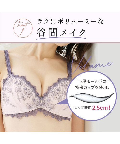 tutuanna（チュチュアンナ）の「ブラジャー [特盛ブラ]フラムールトワレブラ（ブラジャー・レディース・チャコール/グレー/オリーブ/エンジ/アイボリー/サックスブルー/ピンク/グレイッシュブルー・E75/C65/E70/A75/E65/C75/C70/D80/B65/D75/D65/D70/B75/A65/A70/B70/C80/E80）」の19枚目の写真