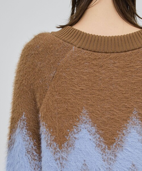 CITY TOKYO(シティトウキョウ)の「モヘアブラッシングジップシャギーニットトップス(ニット/セーター・レディース・キャメル/ネイビー・FREE)」の19枚目の写真