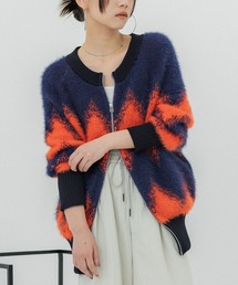 CITY TOKYO | モヘアブラッシングジップシャギーニットトップス(ニット/セーター)