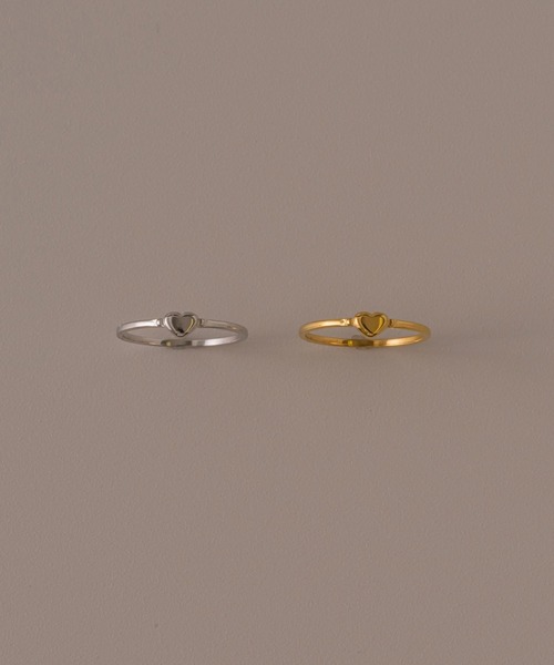 muku(ムク)の「金属アレルギー対応 ハートモチーフピンキーリング/サージカルステンレス/316L(リング・レディース・シルバー/ゴールド・3)」の20枚目の写真