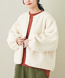 CUBE SUGAR（キューブシュガー）の「WEB限定杢ボアノーカラーブルゾン（ブルゾン・レディース）」