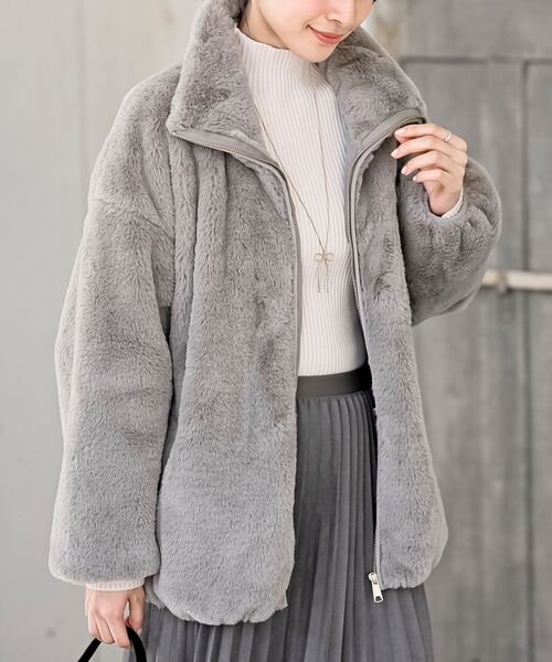 フェイクファースタンドコート（ブルゾン）｜rps（アールピーエス）の