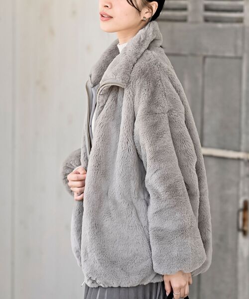 rps（アールピーエス）の「フェイクファースタンドコート（ブルゾン