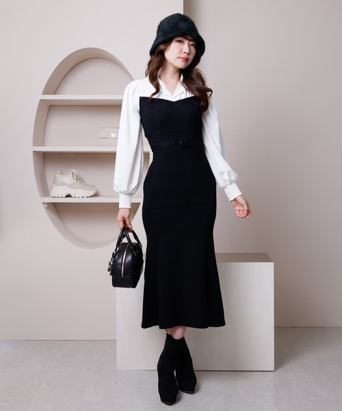 LIPSERVICE（リップサービス）の「シャツドッキングマーメイドニット