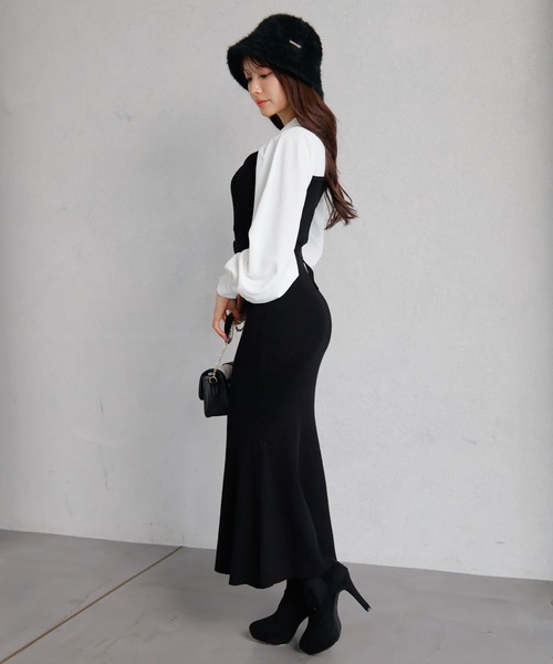 LIPSERVICE（リップサービス）の「シャツドッキングマーメイドニット