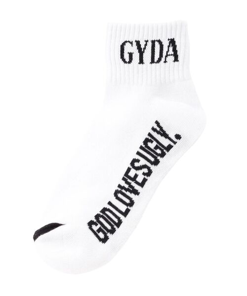GYDA（ジェイダ）の「GYDAソックス（ソックス/靴下・レディース・ブラック/オフホワイト・FREE）」の4枚目の写真