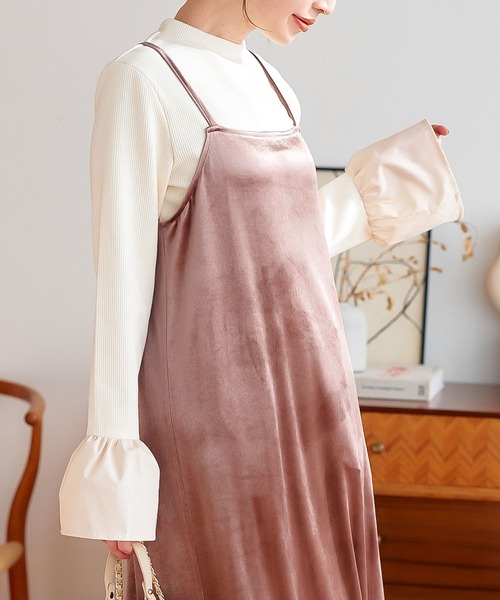 KOBE LETTUCE（コウベレタス）の「布帛切替フレアスリーブペプラムリブトップス（その他トップス・レディース・ブラック×ホワイト/アイボリー/ブラック/ホワイト×ブラック/チャコール・M）」の10枚目の写真