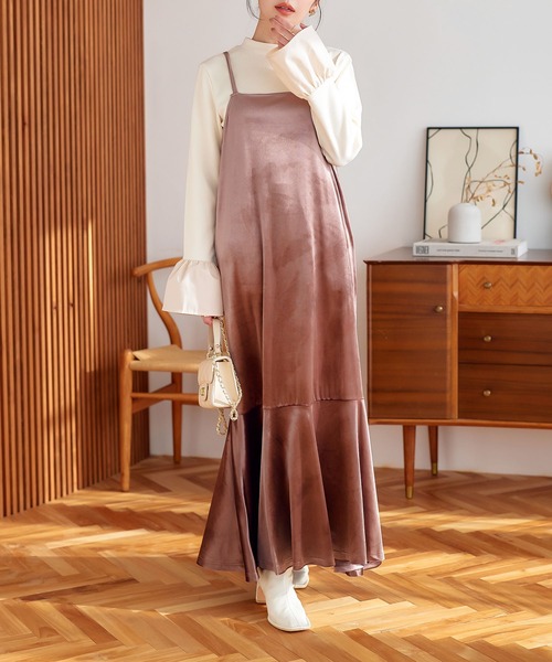 KOBE LETTUCE（コウベレタス）の「布帛切替フレアスリーブペプラムリブトップス（その他トップス・レディース・ブラック×ホワイト/アイボリー/ブラック/ホワイト×ブラック/チャコール・M）」の11枚目の写真