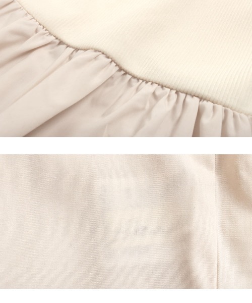 KOBE LETTUCE（コウベレタス）の「布帛切替フレアスリーブペプラムリブトップス（その他トップス・レディース・ブラック×ホワイト/アイボリー/ブラック/ホワイト×ブラック/チャコール・M）」の13枚目の写真