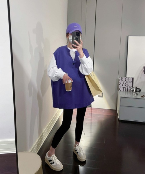 Ritzy(リッツィー)の「オーバーサイズ ベスト(ベスト・レディース・ブルー/グレー/ブラック・FREE)」の19枚目の写真