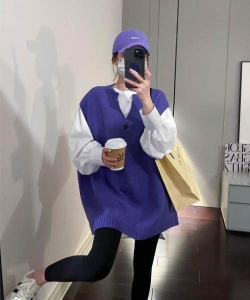 Ritzy(リッツィー)の「オーバーサイズ ベスト(ベスト・レディース・ブルー/グレー/ブラック・FREE)」の20枚目の写真