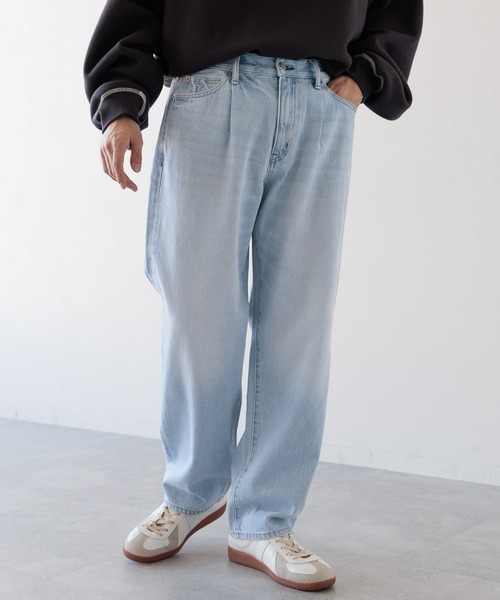 セール】12oz DENIM BAGGY WIDE PANTS/ルーズフィット/12オンス