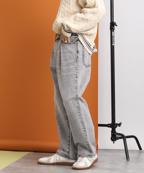 RAGEBLUE（レイジブルー）の「12oz DENIM BAGGY WIDE PANTS/ルーズフィット/12オンスデニム/バギーパンツ（デニムパンツ・メンズ・ライトブルー/ブルー/ライトグレー/グレー・SMALL/LARGE/MEDIUM）」の20枚目の写真