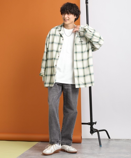 RAGEBLUE（レイジブルー）の「12oz DENIM BAGGY WIDE PANTS/ルーズフィット/12オンスデニム/バギーパンツ（デニムパンツ・メンズ・ライトブルー/ブルー/ライトグレー/グレー・SMALL/LARGE/MEDIUM）」の19枚目の写真