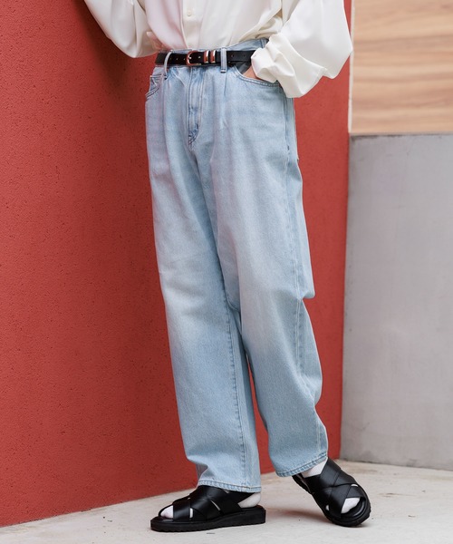 セール】12oz DENIM BAGGY WIDE PANTS/ルーズフィット/12オンス