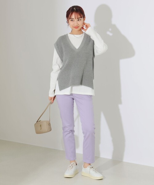 B:MING by BEAMS（ビーミングバイビームス）の「ストレッチ テーパード パンツ（その他パンツ・レディース・ライトグレー/ミント/パープル系その他5/ブラック・SMALL/MEDIUM/LARGE）」の5枚目の写真