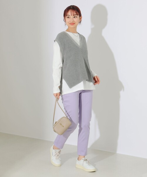 B:MING by BEAMS（ビーミングバイビームス）の「ストレッチ テーパード パンツ（その他パンツ・レディース・ライトグレー/ミント/パープル系その他5/ブラック・SMALL/MEDIUM/LARGE）」の6枚目の写真