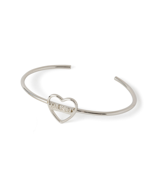 MILKFED.（ミルクフェド）の「HEART LOGO BANGLE（ハート/モチーフ/ロゴ/バングル）（バングル/リストバンド・レディース・シルバー/ゴールド・ONE SIZE）」の2枚目の写真