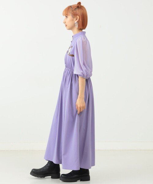 mmts（マミタス）の「mmts / 猫刺繍チャイナ ワンピース