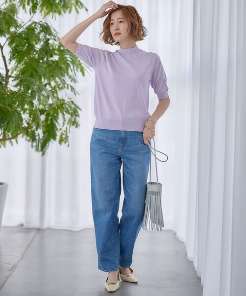23区（ニジュウサンク）の「【CLASSY.6月号掲載/洗える】23区DENIM コクーンシルエット パンツ（デニムパンツ・レディース・スカイブルー系/ネイビー系/ホワイト系・50/48/46/44）」の8枚目の写真