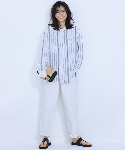 23区（ニジュウサンク）の「【CLASSY.6月号掲載/洗える】23区DENIM コクーンシルエット パンツ（デニムパンツ・レディース・スカイブルー系/ネイビー系/ホワイト系・50/48/46/44）」の11枚目の写真