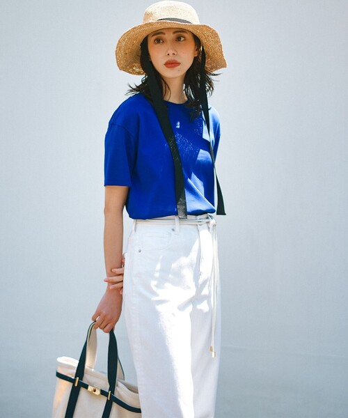 23区（ニジュウサンク）の「【CLASSY.6月号掲載/洗える】23区DENIM コクーンシルエット パンツ（デニムパンツ・レディース・スカイブルー系/ネイビー系/ホワイト系・50/48/46/44）」の13枚目の写真