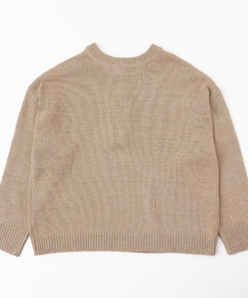 NAVY(ネイビー)の「NAVY ネップ入り ヘンリーネックニット(ニット/セーター・レディース・ライトグレー/チャコールグレー/ベージュ・L/M)」の9枚目の写真