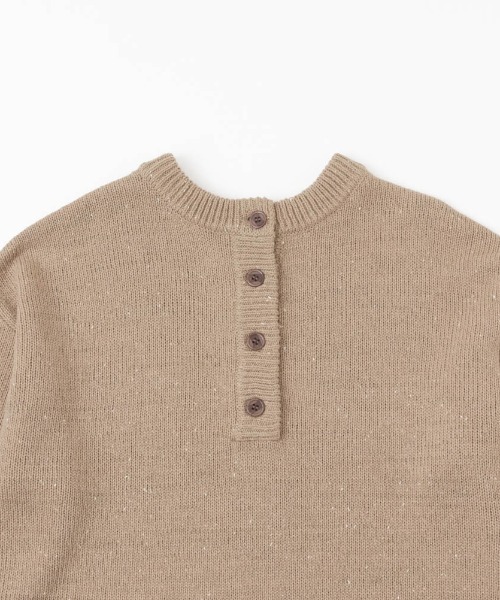 NAVY(ネイビー)の「NAVY ネップ入り ヘンリーネックニット(ニット/セーター・レディース・ライトグレー/チャコールグレー/ベージュ・L/M)」の11枚目の写真