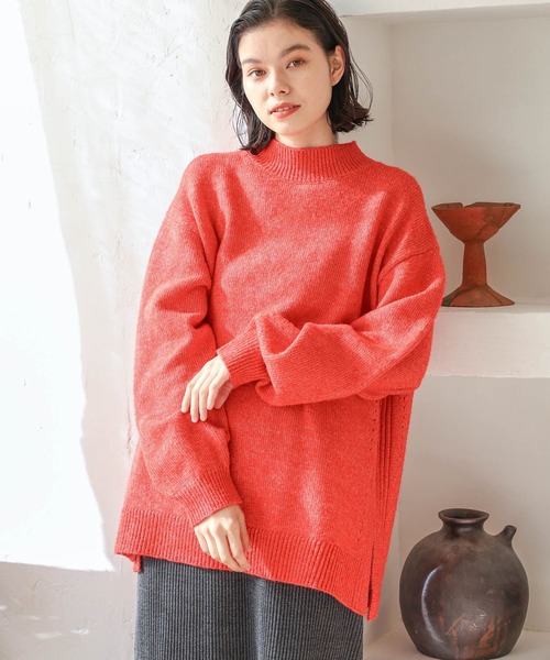 niko and（ニコアンド）の「サイドスリットウール混タートルプル