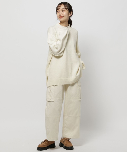 niko and...（ニコアンド）の「サイドスリットウール混タートルプルオーバー（ニット/セーター・レディース・グリーン/オフホワイト/ブラック/イエロー/レッド/パープル・MEDIUM/LARGE）」の15枚目の写真