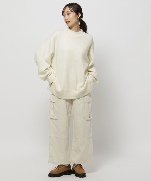 niko and...（ニコアンド）の「サイドスリットウール混タートルプルオーバー（ニット/セーター・レディース・グリーン/オフホワイト/ブラック/イエロー/レッド/パープル・MEDIUM/LARGE）」の16枚目の写真