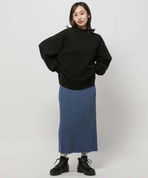 niko and...（ニコアンド）の「サイドスリットウール混タートルプルオーバー（ニット/セーター・レディース・グリーン/オフホワイト/ブラック/イエロー/レッド/パープル・MEDIUM/LARGE）」の18枚目の写真