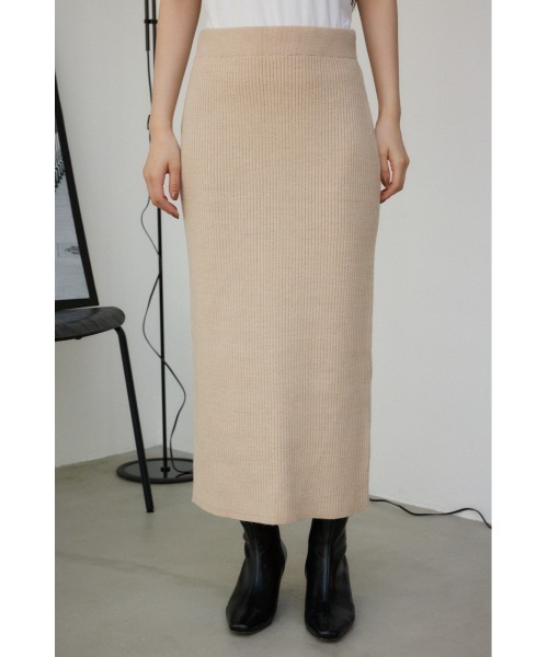 AZUL by moussy（アズールバイマウジー）の「リブニットタイトスカート（スカート・レディース・グレー/ライトベージュ/ブラック・SMALL/MEDIUM）」の17枚目の写真
