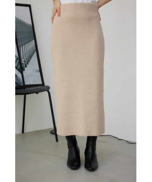 AZUL by moussy（アズールバイマウジー）の「リブニットタイトスカート（スカート・レディース・グレー/ライトベージュ/ブラック・SMALL/MEDIUM）」の14枚目の写真