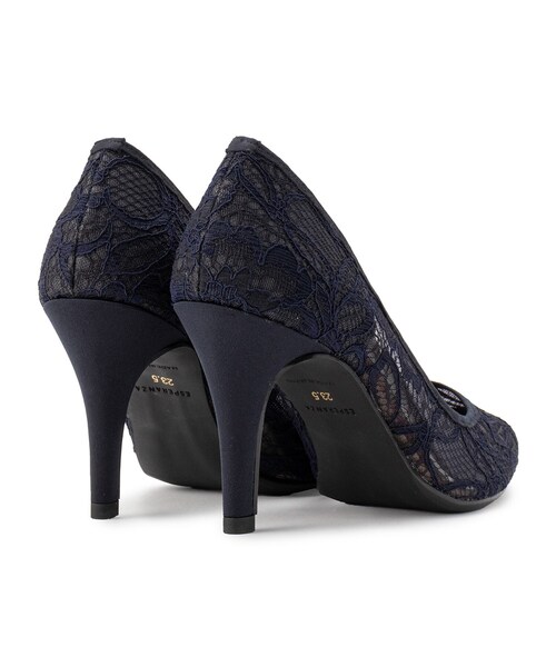 ESPERANZA（エスペランサ）の「チュールレースパンプス 結婚式二次会 パーティー 24SS（パンプス・レディース・ブラック系8/ネイビー/ベージュ系8・22.5cm/23.0cm/23.5cm/24.0cm/24.5cm/25.0cm）」の16枚目の写真