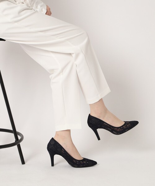 ESPERANZA（エスペランサ）の「チュールレースパンプス 結婚式二次会 パーティー 24SS（パンプス・レディース・ブラック系8/ネイビー/ベージュ系8・22.5cm/23.0cm/23.5cm/24.0cm/24.5cm/25.0cm）」の7枚目の写真