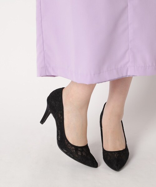 ESPERANZA（エスペランサ）の「チュールレースパンプス 結婚式二次会 パーティー 24SS（パンプス・レディース・ブラック系8/ネイビー/ベージュ系8・22.5cm/23.0cm/23.5cm/24.0cm/24.5cm/25.0cm）」の9枚目の写真