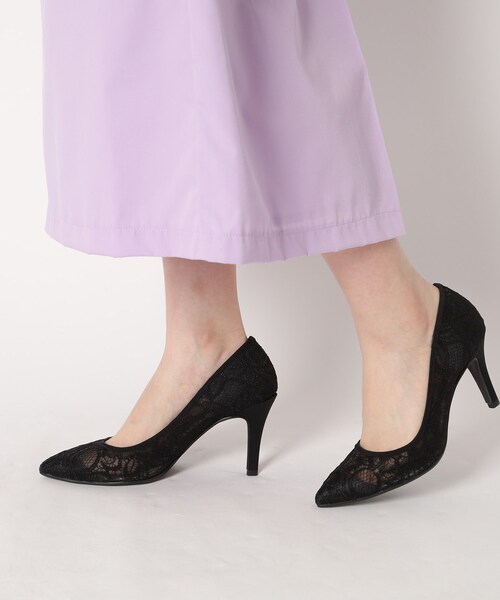 ESPERANZA（エスペランサ）の「チュールレースパンプス 結婚式二次会 パーティー 24SS（パンプス・レディース・ブラック系8/ネイビー/ベージュ系8・22.5cm/23.0cm/23.5cm/24.0cm/24.5cm/25.0cm）」の10枚目の写真