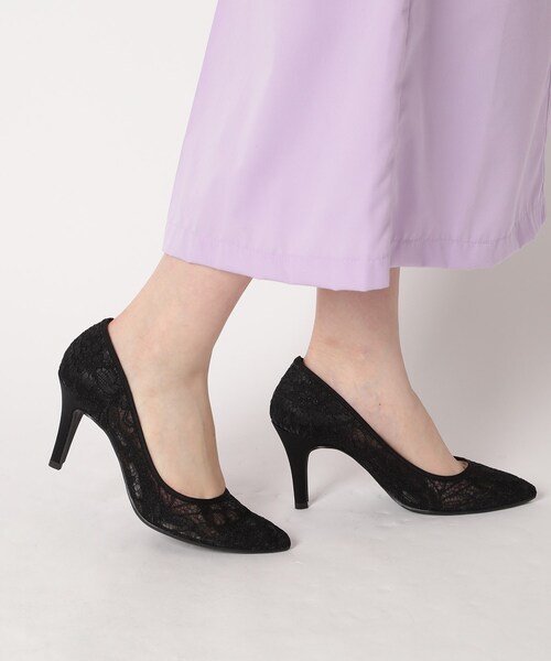 ESPERANZA（エスペランサ）の「チュールレースパンプス 結婚式二次会 パーティー 24SS（パンプス・レディース・ブラック系8/ネイビー/ベージュ系8・22.5cm/23.0cm/23.5cm/24.0cm/24.5cm/25.0cm）」の11枚目の写真