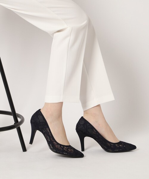 ESPERANZA（エスペランサ）の「チュールレースパンプス 結婚式二次会 パーティー 24SS（パンプス・レディース・ブラック系8/ネイビー/ベージュ系8・22.5cm/23.0cm/23.5cm/24.0cm/24.5cm/25.0cm）」の3枚目の写真