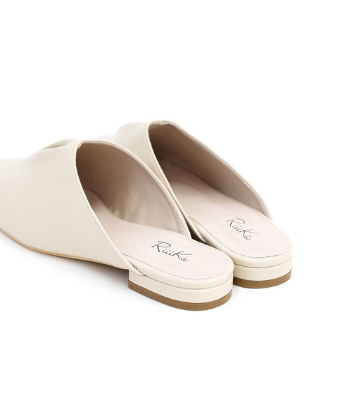 RiiiKa（リーカ）の「【RiiiKa/リーカ】ギャザーフラットミュール（サンダル・レディース・アイボリー/ブラウン系その他/ブラック・LL/L/M/S）」の14枚目の写真