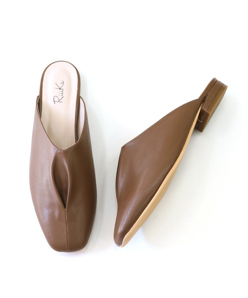 RiiiKa（リーカ）の「【RiiiKa/リーカ】ギャザーフラットミュール（サンダル・レディース・アイボリー/ブラウン系その他/ブラック・LL/L/M/S）」の17枚目の写真