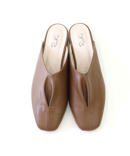 RiiiKa（リーカ）の「【RiiiKa/リーカ】ギャザーフラットミュール（サンダル・レディース・アイボリー/ブラウン系その他/ブラック・LL/L/M/S）」の18枚目の写真