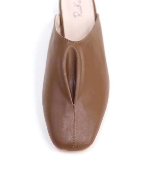 RiiiKa（リーカ）の「【RiiiKa/リーカ】ギャザーフラットミュール（サンダル・レディース・アイボリー/ブラウン系その他/ブラック・LL/L/M/S）」の22枚目の写真