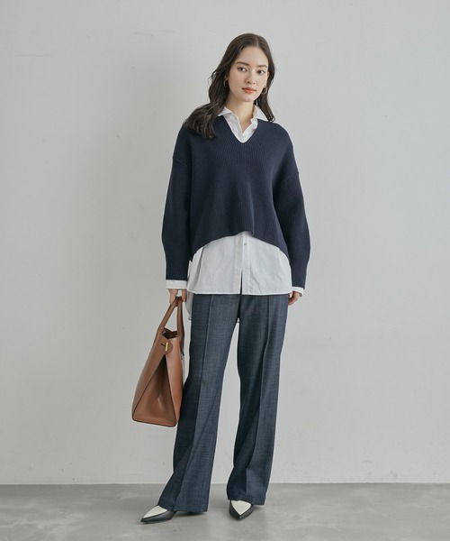 ROPE'（ロペ）の「デニムライクパンツ（デニムパンツ・レディース・ネイビー・36/38）」の2枚目の写真