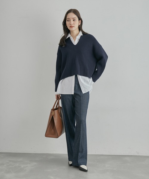 ROPE'（ロペ）の「デニムライクパンツ（デニムパンツ・レディース・ネイビー・36/38）」の15枚目の写真